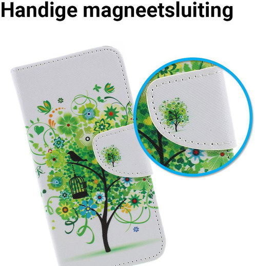 Samsung Galaxy J6 (2018) Portemonnee Hoesje Boom afbeelding 2