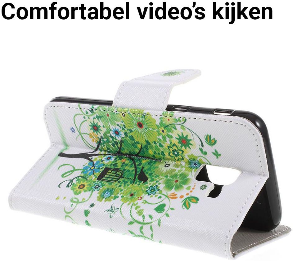 Samsung Galaxy J6 (2018) Portemonnee Hoesje Boom afbeelding 3