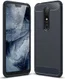 Nokia 6.1 Plus Geborsteld TPU Hoesje Blauw afbeelding 1