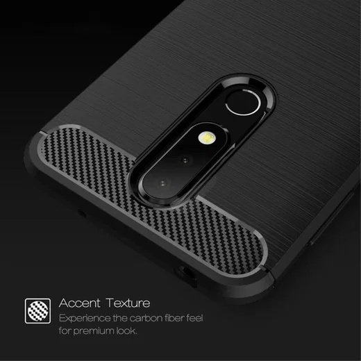 Nokia 6.1 Plus Geborsteld TPU Hoesje Blauw afbeelding 9