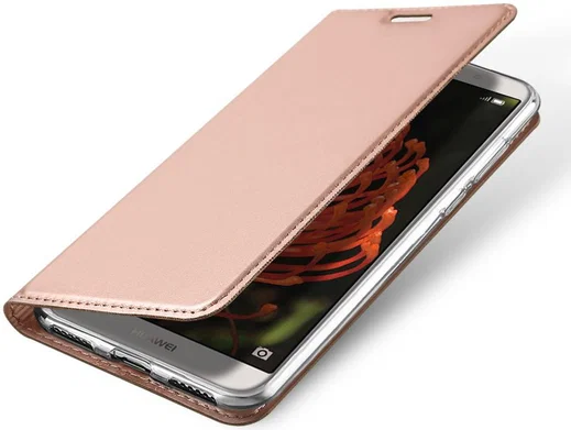 Dux Ducis Book Case Honor 7A / Huawei Y6 (2018) Hoesje Roze Goud afbeelding 1