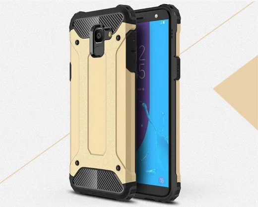 Samsung Galaxy J6 (2018) Hybride Hoesje Goud afbeelding 2