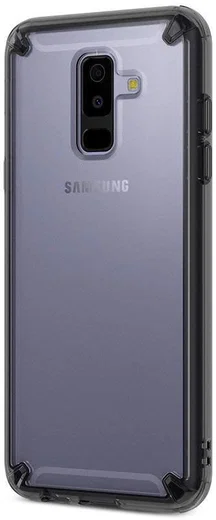 Ringke Fusion Galaxy A6 Plus (2018) Hoesje Doorzichtig Zwart afbeelding 1