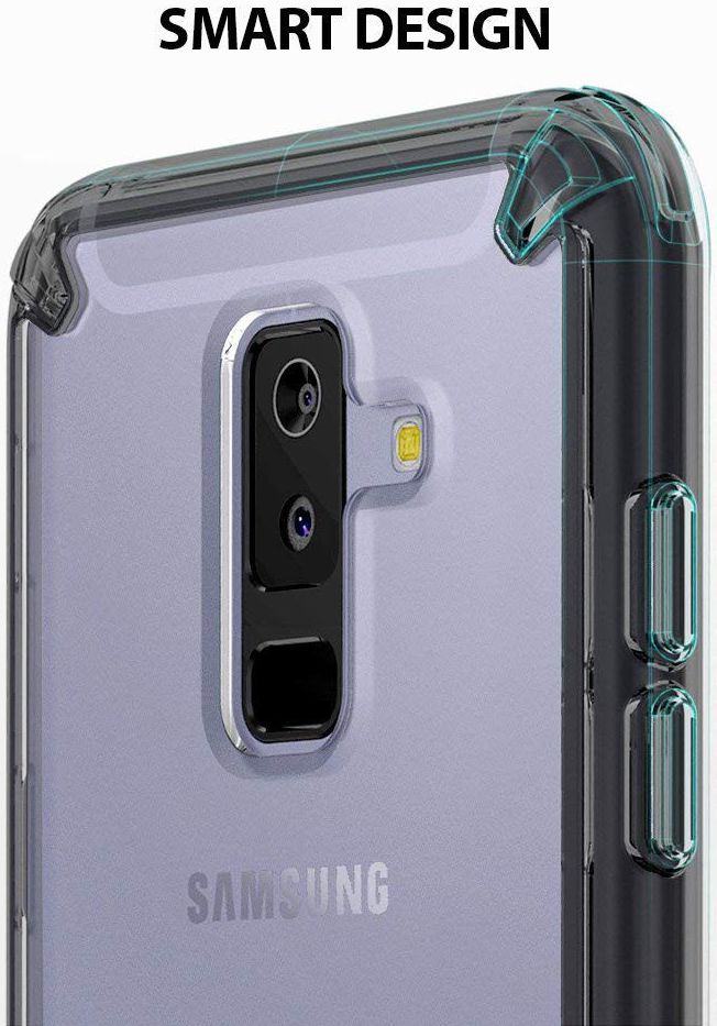 Ringke Fusion Galaxy A6 Plus (2018) Hoesje Doorzichtig Zwart afbeelding 3
