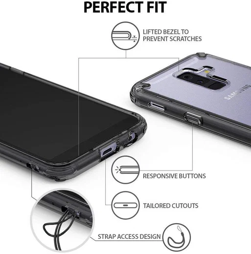 Ringke Fusion Galaxy A6 Plus (2018) Hoesje Doorzichtig Zwart afbeelding 6