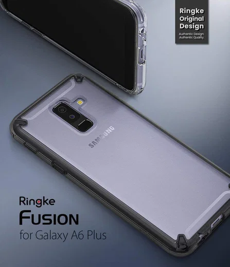 Ringke Fusion Galaxy A6 Plus (2018) Hoesje Doorzichtig Zwart afbeelding 8
