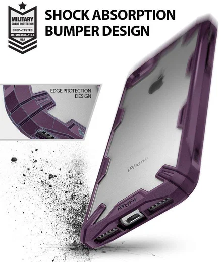 Ringke Fusion X Apple iPhone 7 / 8 Hoesje Doorzichtig Paars afbeelding 2