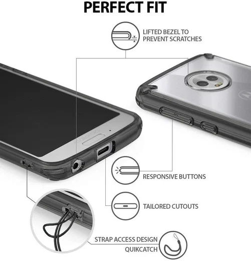Ringke Fusion Motorola Moto G6 Hoesje Doorzichtig Zwart afbeelding 7