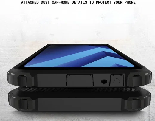 Samsung Galaxy A6 Hybride Hoesje Donker Blauw afbeelding 7