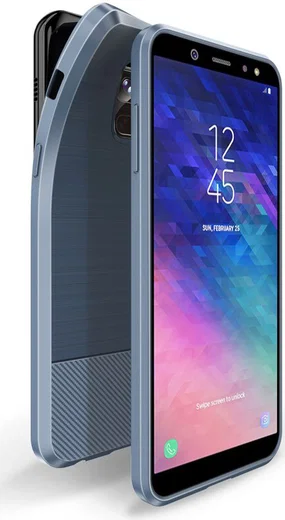 Dux Ducis Mojo Geborsteld TPU Hoesje Samsung Galaxy A6 Blauw afbeelding 1