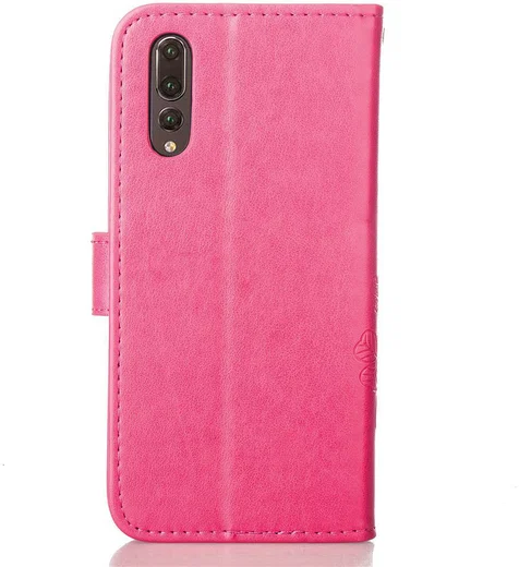 Huawei P20 Pro Portemonnee Hoesje met Bloem Print Roze afbeelding 18