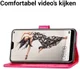 Huawei P20 Pro Portemonnee Hoesje met Bloem Print Roze afbeelding 5