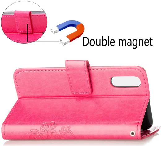 Huawei P20 Pro Portemonnee Hoesje met Bloem Print Roze afbeelding 9