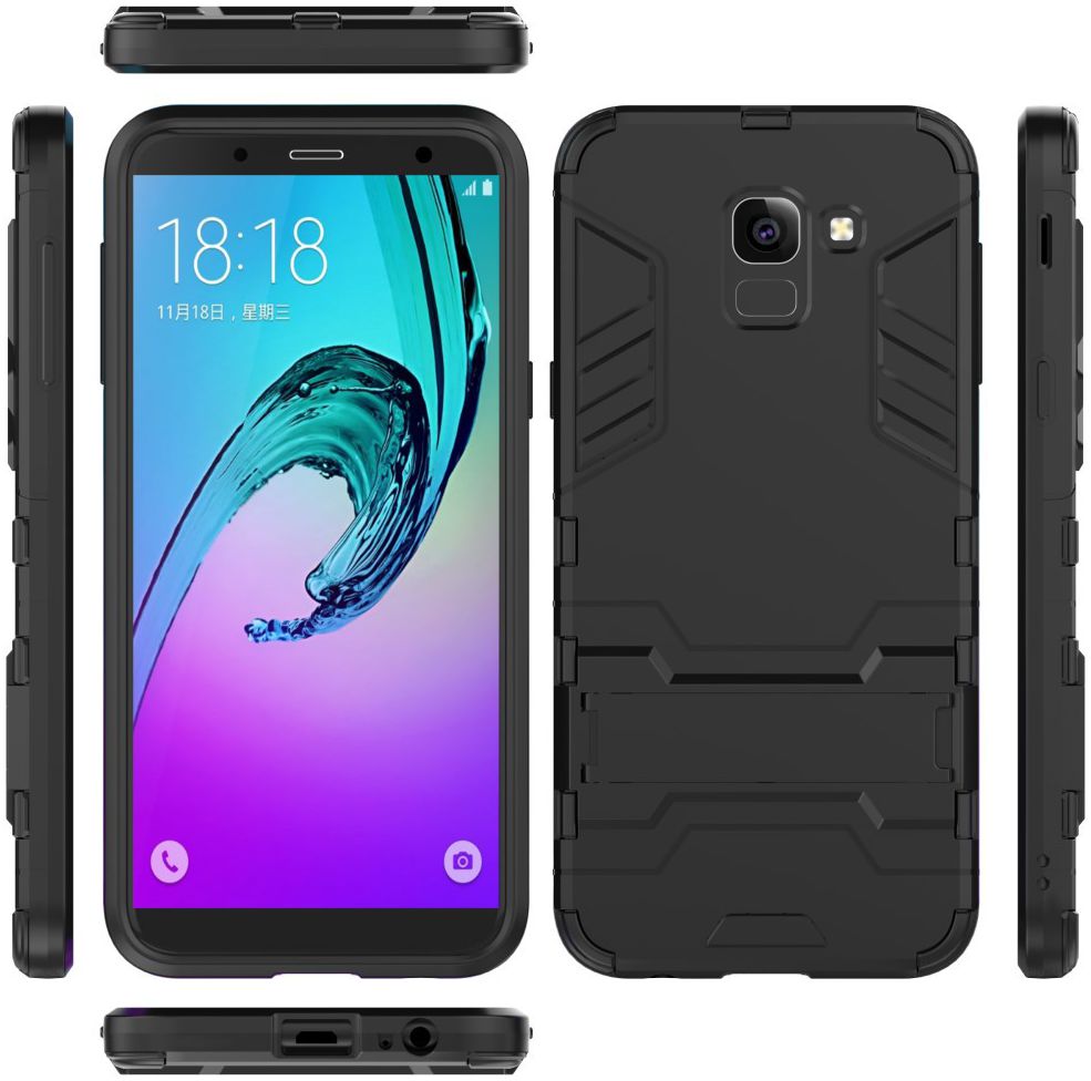 Samsung Galaxy J6 (2018) Hybride Stand Hoesje Zwart afbeelding 6