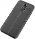 LG Q7 Hoesje met Leren Textuur Zwart afbeelding 3