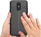 LG Q7 Hoesje met Leren Textuur Zwart afbeelding 9