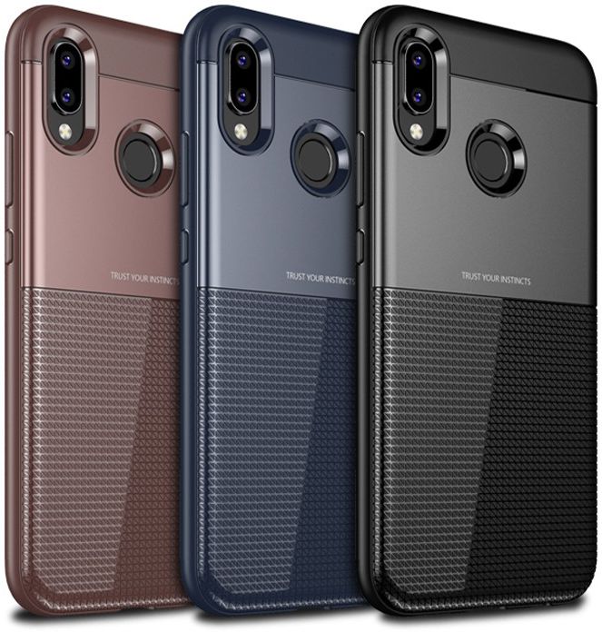 Huawei P20 Lite Schild TPU Hoesje Zwart afbeelding 6
