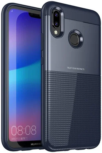 Huawei P20 Lite Schild TPU Hoesje Blauw afbeelding 1