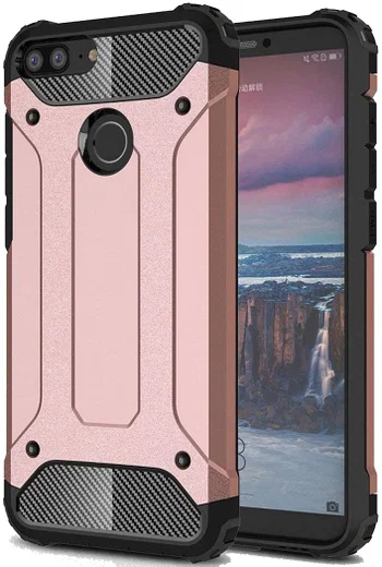 Honor 7A / Huawei Y6 (2018) Hybride Hoesje Roze Goud afbeelding 1
