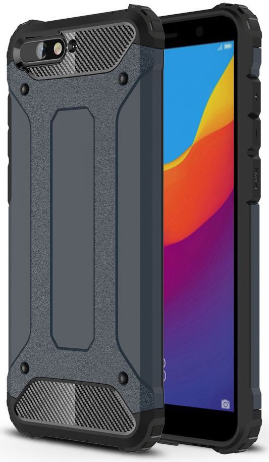 Honor 7A / Huawei Y6 (2018) Hybride Hoesje Donker Blauw afbeelding 1
