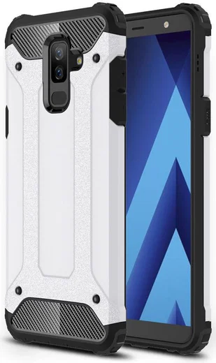 Samsung Galaxy A6 Plus Hybride Hoesje Wit afbeelding 1