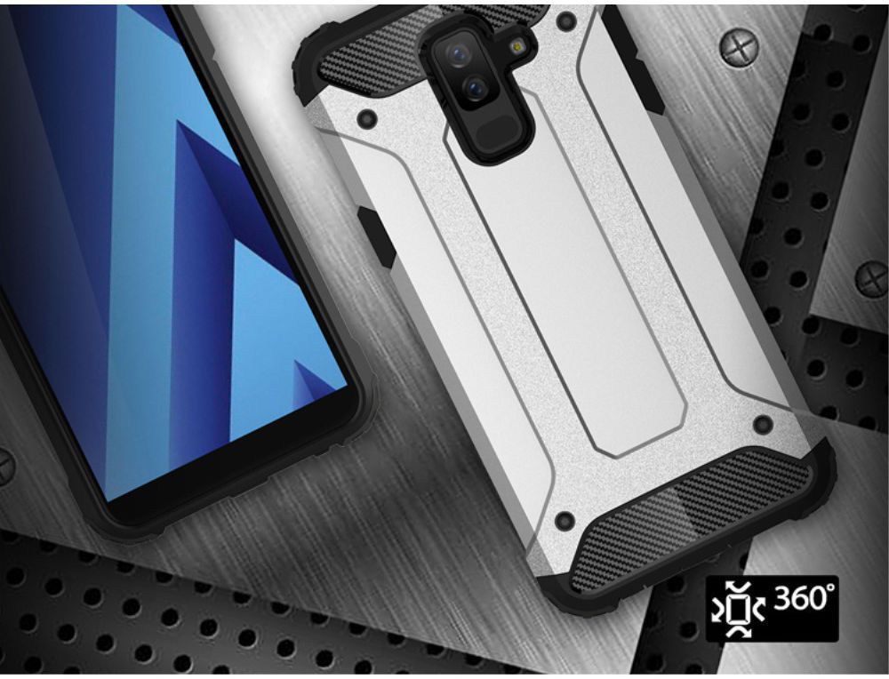 Samsung Galaxy A6 Plus Hybride Hoesje Wit afbeelding 7