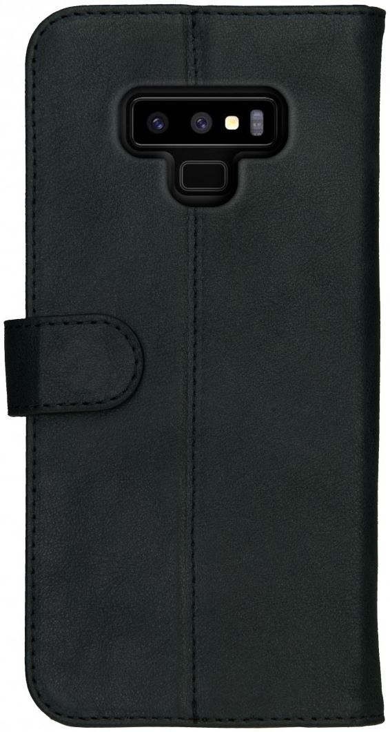 Rosso Deluxe Samsung Galaxy Note 9 Hoesje Echt Leer Book Case Zwart afbeelding 10