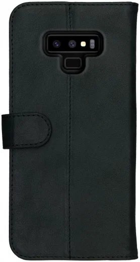 Rosso Deluxe Samsung Galaxy Note 9 Hoesje Echt Leer Book Case Zwart afbeelding 10