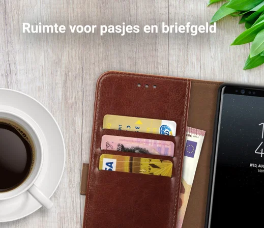 Rosso Element Samsung Galaxy Note 9 Hoesje Book Cover Bruin afbeelding 9