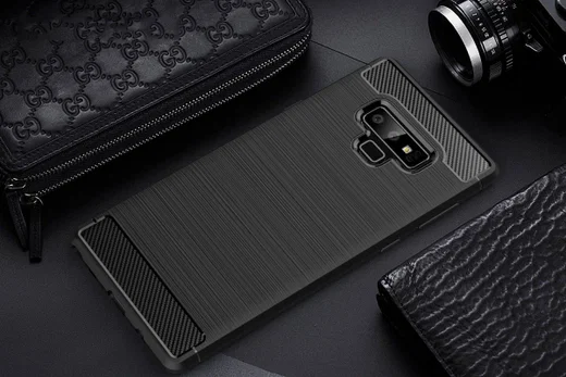 Samsung Galaxy Note 9 Geborsteld TPU Hoesje Zwart afbeelding 11