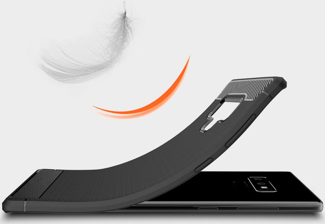 Samsung Galaxy Note 9 Geborsteld TPU Hoesje Zwart afbeelding 5