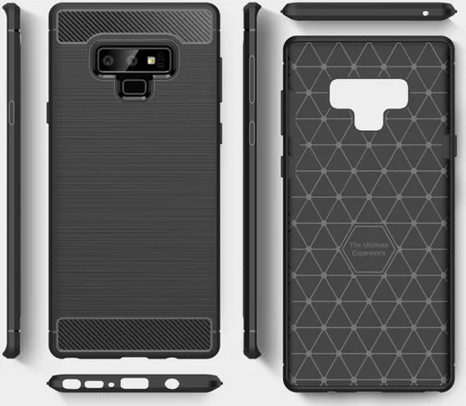 Samsung Galaxy Note 9 Geborsteld TPU Hoesje Zwart afbeelding 9