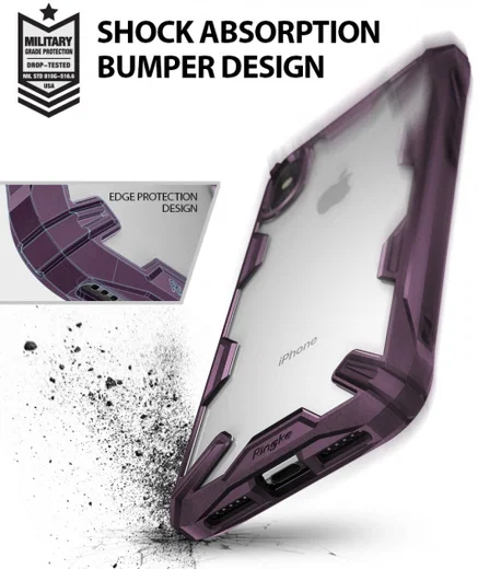 Ringke Fusion X Apple iPhone X Hoesje Doorzichtig Zwart afbeelding 10