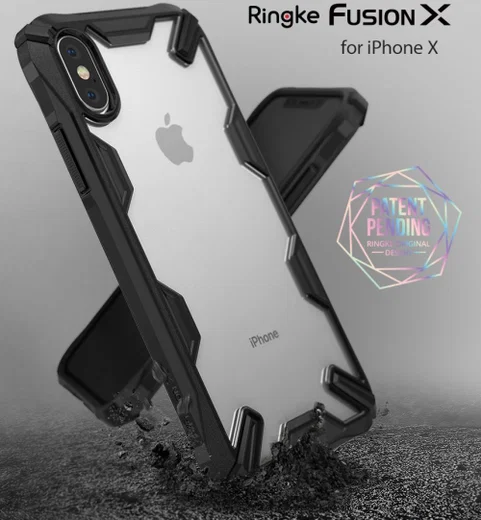 Ringke Fusion X Apple iPhone X Hoesje Doorzichtig Zwart afbeelding 2