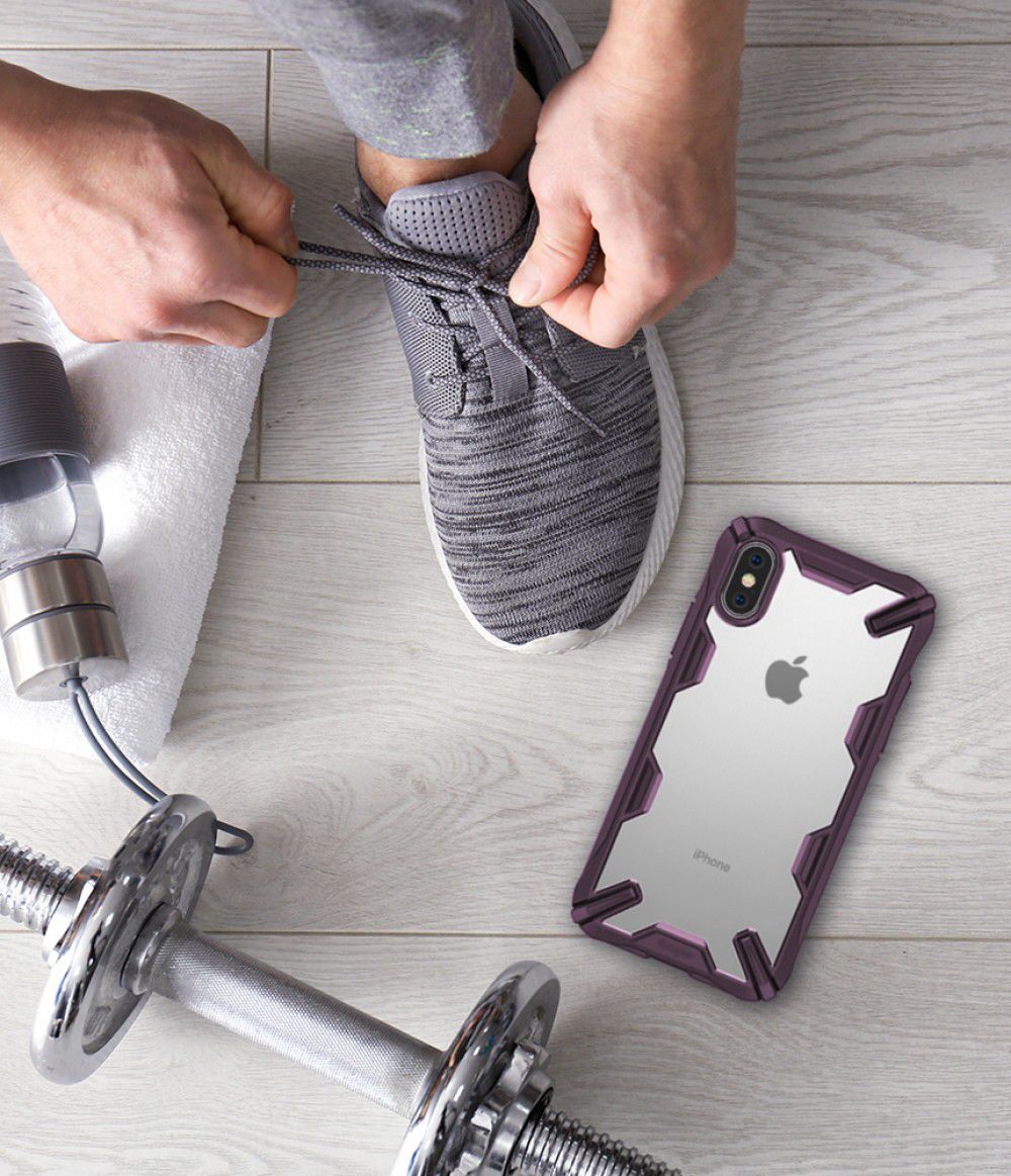 Ringke Fusion X Apple iPhone X Hoesje Doorzichtig Zwart afbeelding 3