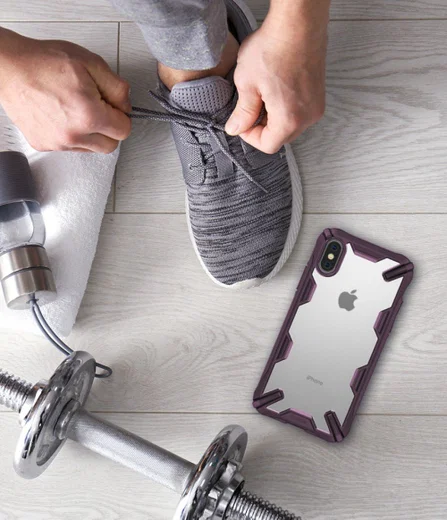 Ringke Fusion X Apple iPhone X Hoesje Doorzichtig Zwart afbeelding 3