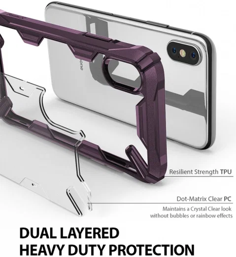 Ringke Fusion X Apple iPhone X Hoesje Doorzichtig Zwart afbeelding 8