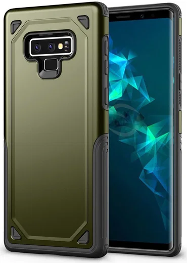 Samsung Galaxy Note 9 Robuust Hybride Hoesje Groen afbeelding 1
