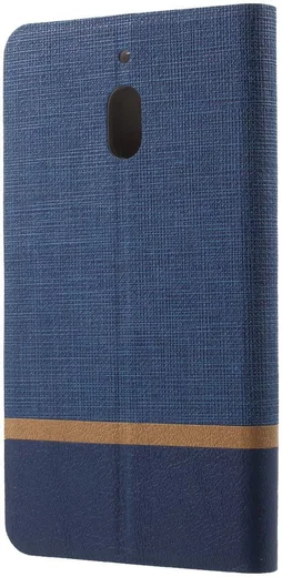 Nokia 2.1 Linnen Portemonnee Hoesje Blauw afbeelding 4