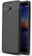 Nokia 3.1 Hoesje met Kunstleer Coating Zwart afbeelding 1