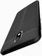 Nokia 3.1 Hoesje met Kunstleer Coating Zwart afbeelding 2