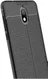 Nokia 3.1 Hoesje met Kunstleer Coating Zwart afbeelding 5