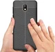 Nokia 3.1 Hoesje met Kunstleer Coating Zwart afbeelding 9