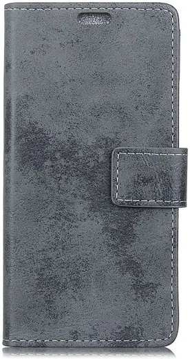 Nokia 3.1 Retro Portemonnee Hoesje Grijs afbeelding 1