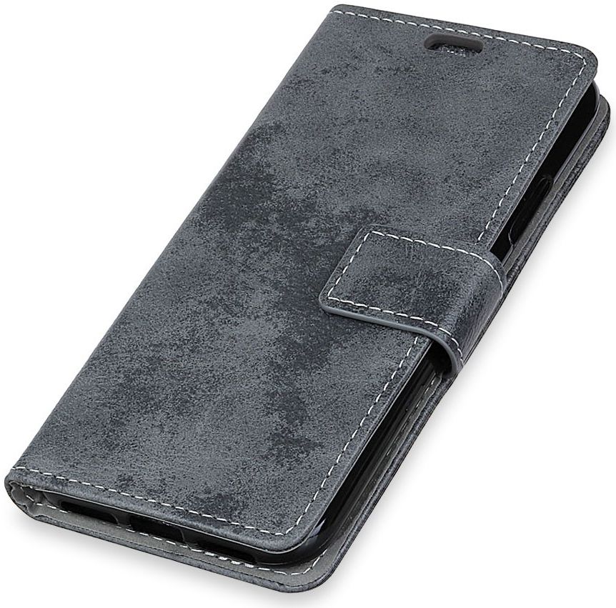Nokia 3.1 Retro Portemonnee Hoesje Grijs afbeelding 4