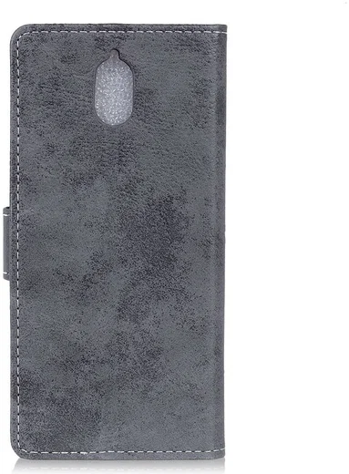 Nokia 3.1 Retro Portemonnee Hoesje Grijs afbeelding 6