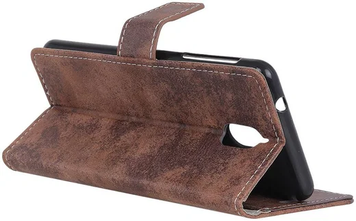 Nokia 3.1 Retro Portemonnee Hoesje Bruin afbeelding 3