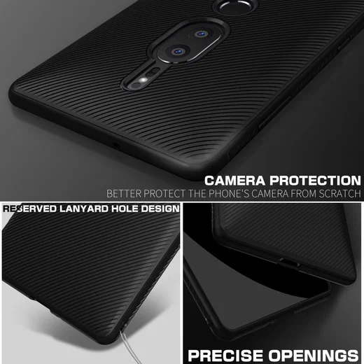 Sony Xperia XZ2 Premium Carbon TPU Hoesje Zwart afbeelding 3
