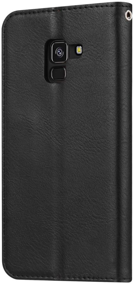 Samsung Galaxy J6 (2018) Luxe Portemonnee Hoesje Zwart afbeelding 2