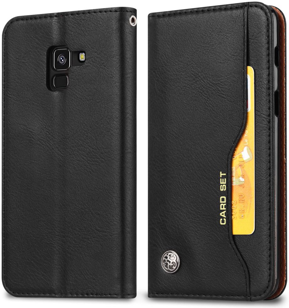 Samsung Galaxy J6 (2018) Luxe Portemonnee Hoesje Zwart afbeelding 4